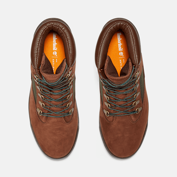 Timberland 6-Inch Waterproof Field Boot Dark Brown Nubuck Men'S