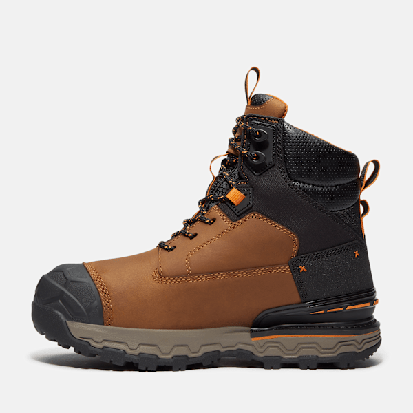 Timberland Boondock Ultralight 6" Soft Toe Waterproof Work Boot Light Brown Full-Grain Men'S