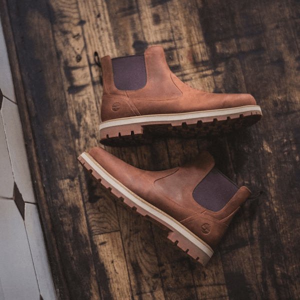 Timberland Britton Road Chelsea Boot Rust Full-Grain Men'S