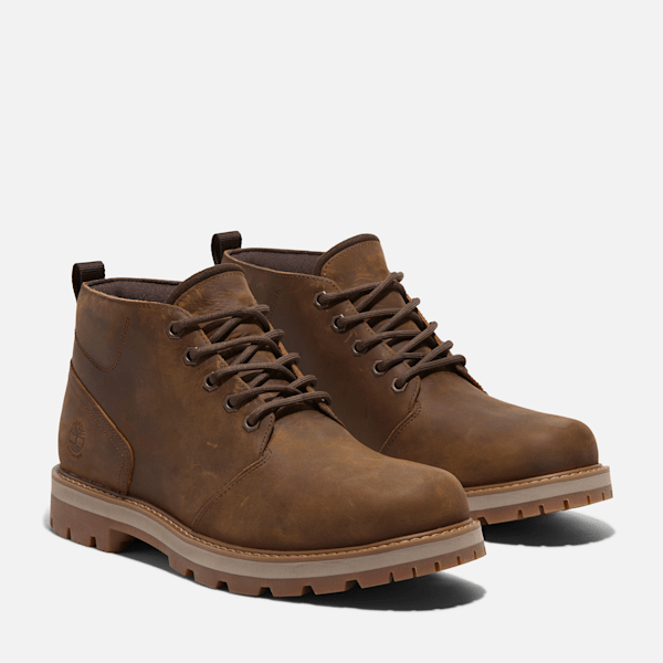 Timberland Britton Road Mid Waterproof Chukka Boot Rust Full-Grain Men'S