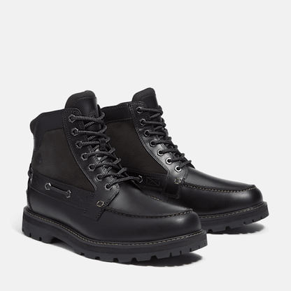 Timberland Britton Road Moc-Toe Boot Black Full-Grain Men'S