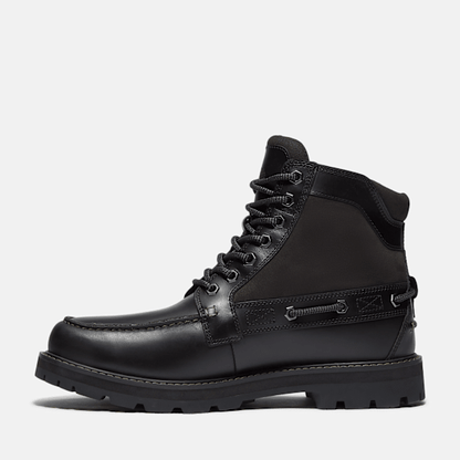 Timberland Britton Road Moc-Toe Boot Black Full-Grain Men'S