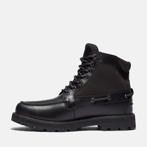 Timberland Britton Road Moc-Toe Boot Black Full-Grain Men'S