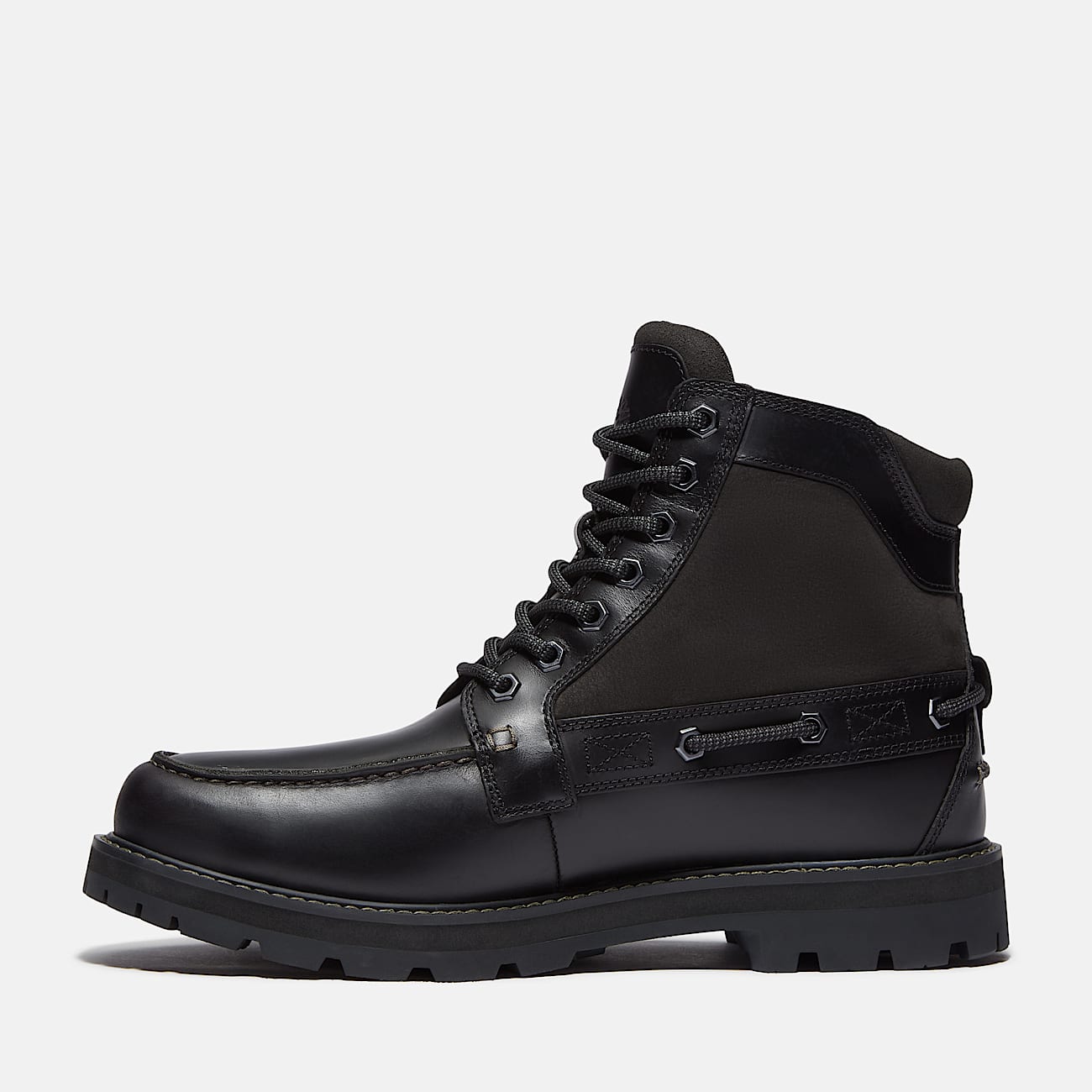 Timberland Men'S Britton Road Moc-Toe Boot Black Full-Grain