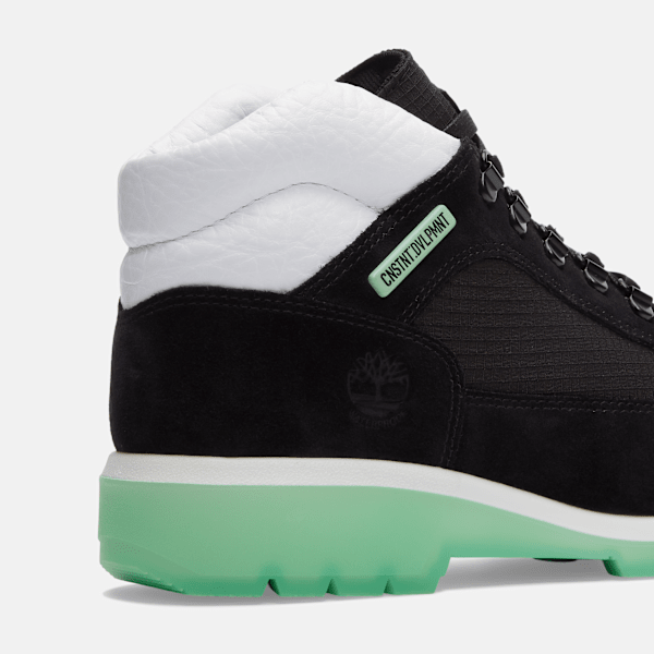 Timberland Cnstnt: Dvlpmnt Waterproof Field Boot Black Suede/Green Men'S
