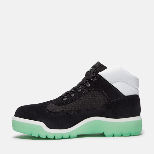 Timberland Cnstnt: Dvlpmnt Waterproof Field Boot Black Suede/Green Men'S