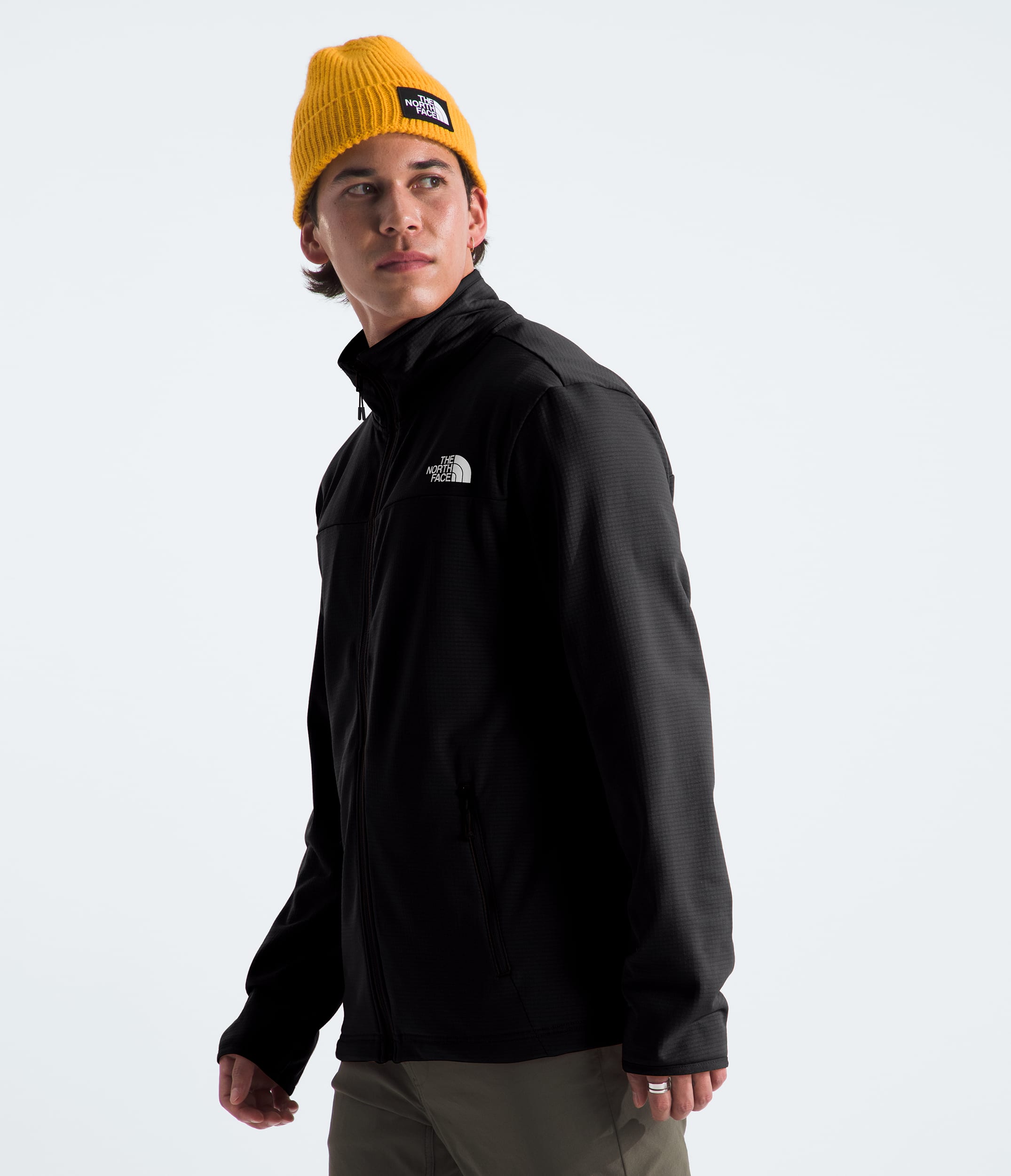 The North Face Men’s Cedar Trail Grid Fleece Full-Zip Jacket TNF Black