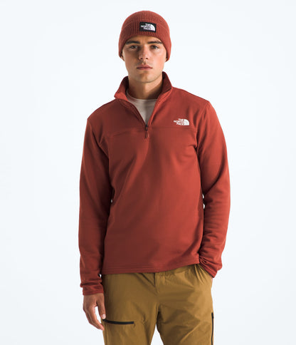 The North Face Men’s Cedar Trail Grid Fleece ¼-Zip Iron Clay