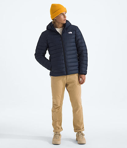 The North Face Men Classic Down Hooded Jacket Summit Navy Woodland Green TNF Black