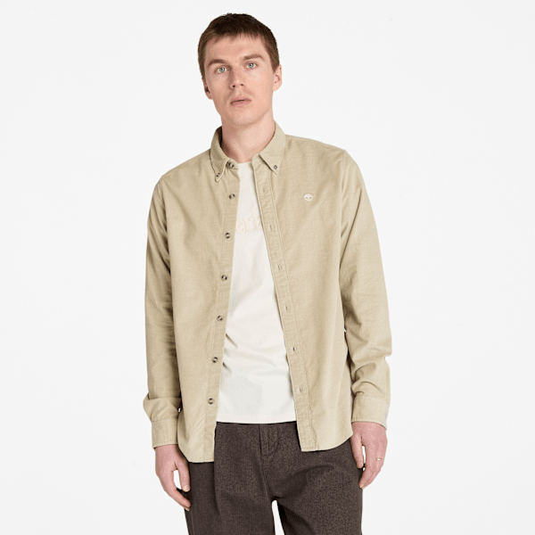 Timberland Corduroy Shirt Taupe Men'S