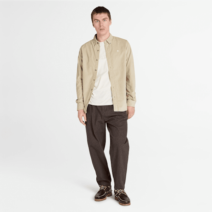 Timberland Corduroy Shirt Taupe Men'S