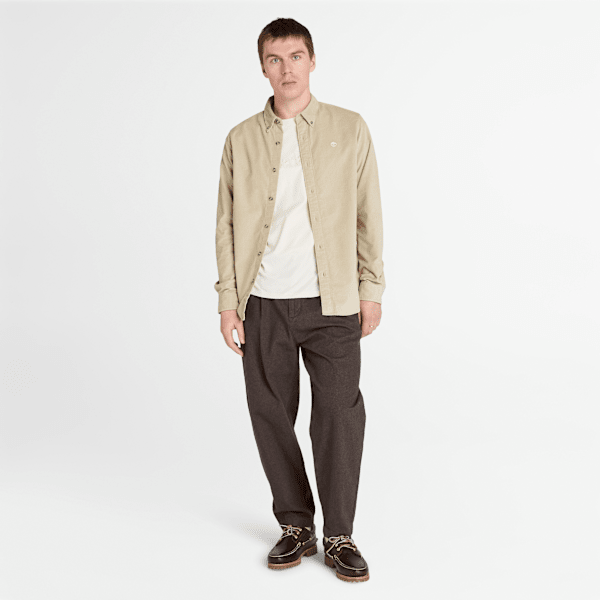 Timberland Corduroy Shirt Taupe Men'S