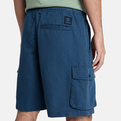 Timberland Cotton Linen Utility Short Dark Denim Men'S