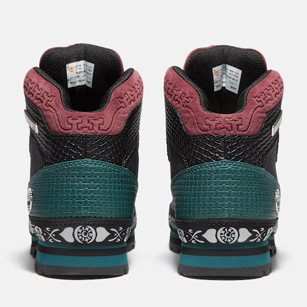 Timberland Mens Dia De Muertos Euro Hiker Boot Teal Full-Grain