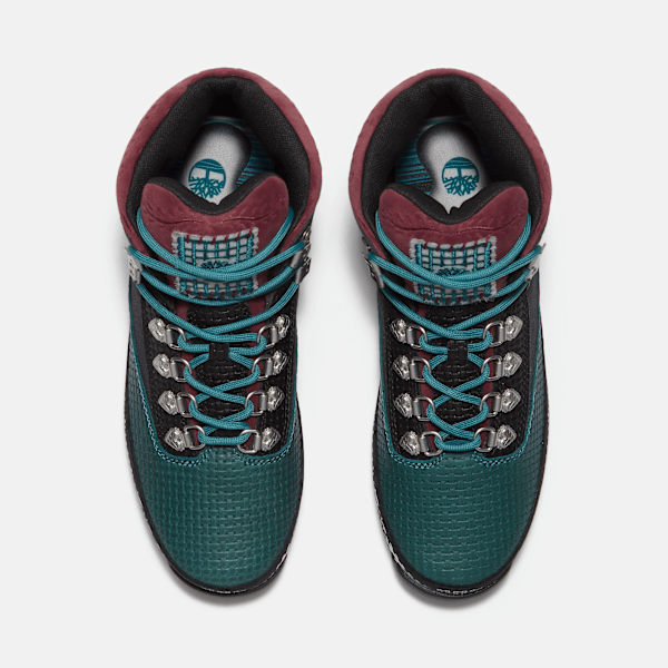 Timberland Mens Dia De Muertos Euro Hiker Boot Teal Full-Grain