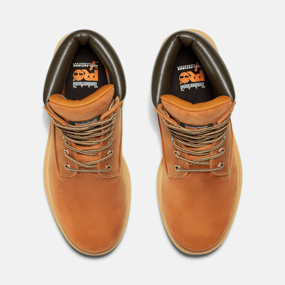 Timberland Direct Attach 6" Soft Toe Waterproof Work Boot Brown/Marigold Men'S