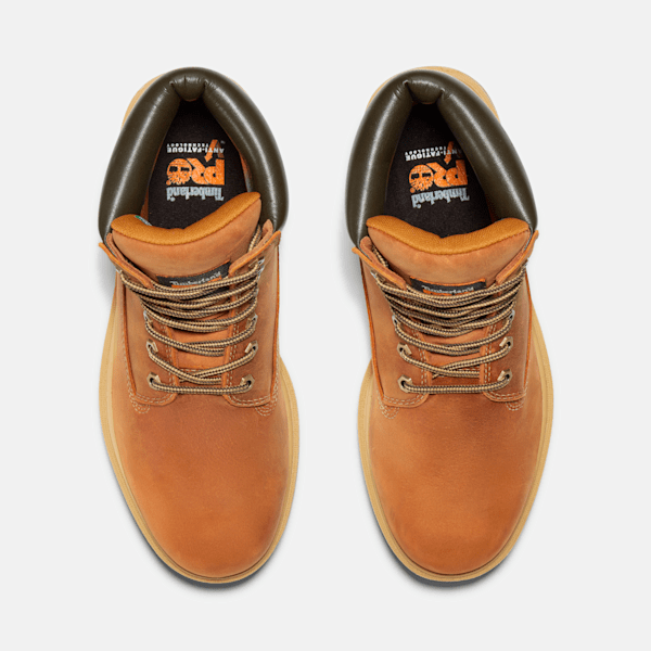 Timberland Direct Attach 6" Soft Toe Waterproof Work Boot Brown/Marigold Men'S