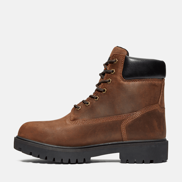 Timberland Direct Attach 6" Soft Toe Waterproof Work Boot Brown Men'S