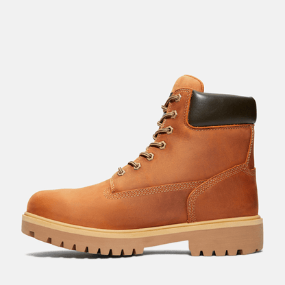 Timberland Direct Attach 6" Soft Toe Waterproof Work Boot Brown/Marigold Men'S