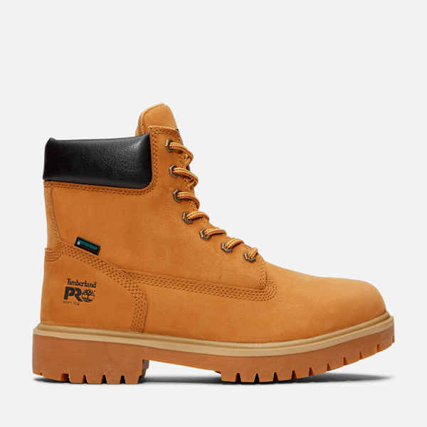Timberland Direct Attach 6" Soft Toe Waterproof Work Boot Wheat Men'S
