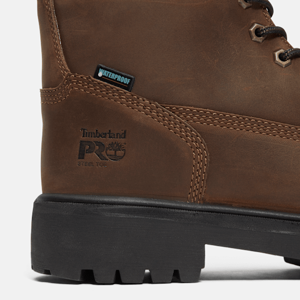 Timberland Direct Attach 6" Steel Toe Waterproof Work Boot Brown Men'S