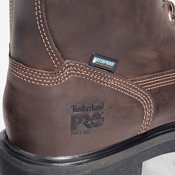 Timberland Direct Attach 8" Soft Toe Waterproof Insulated Work Boot Brown Men'S
