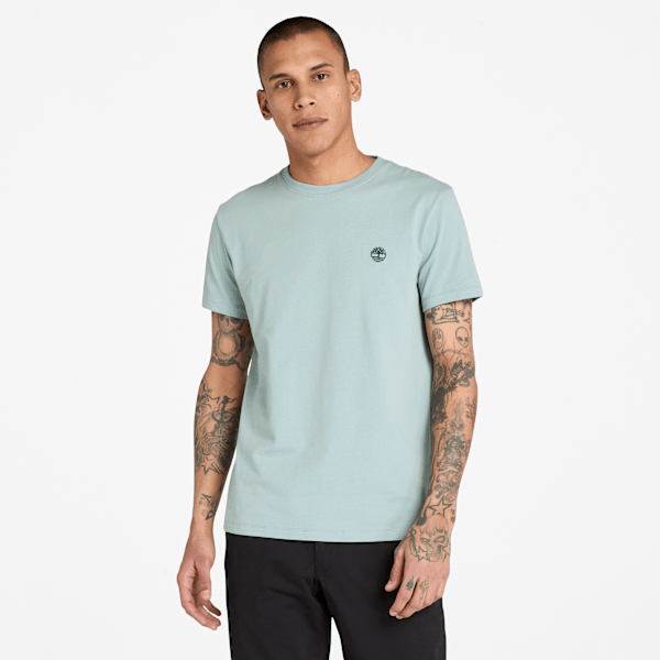 Timberland Dunstan River Short-Sleeve T-Shirt Silver Blue Men'S