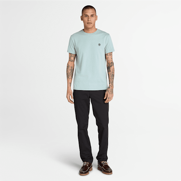 Timberland Dunstan River Short-Sleeve T-Shirt Silver Blue Men'S