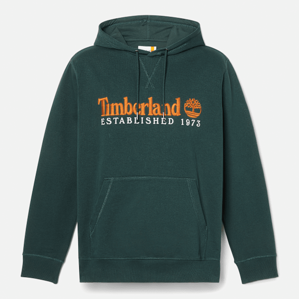 Timberland Established 1973 Loopback Hoodie Dark Forest Green Men'S
