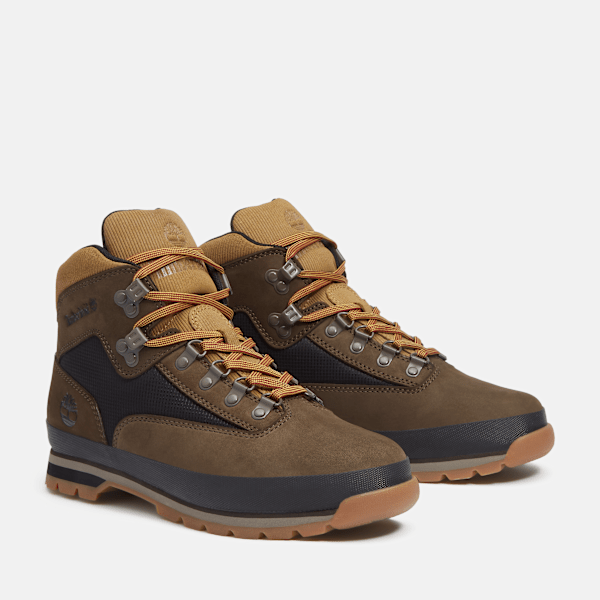 Timberland Euro Hiker Boot Dark Brown Nubuck/Black Men'S