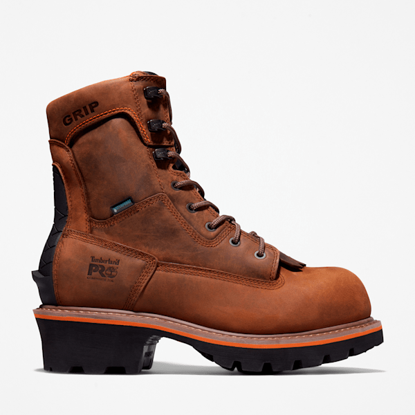 Timberland Evergreen Logger Composite Toe Waterproof Work Boot Brown Men'S