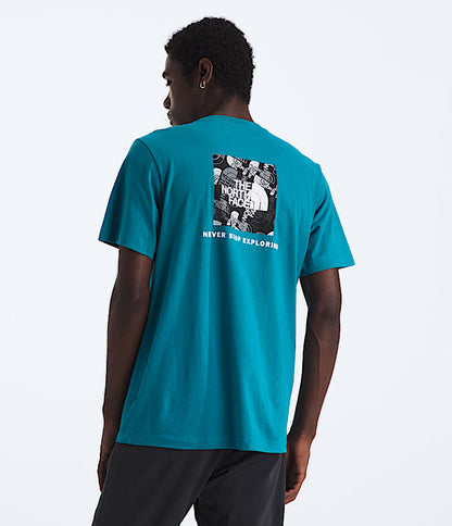 The North Face Men Evolution Box Toss Fill Short-Sleeve TeeGraphic Bark Mist Dusk Blue