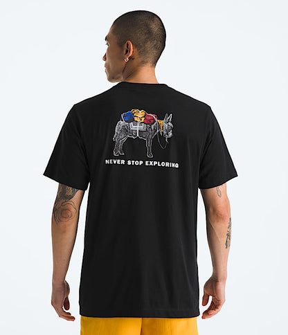 The North Face Men Evolution Pack Short-Sleeve TeeGraphic TNF Black White Dune