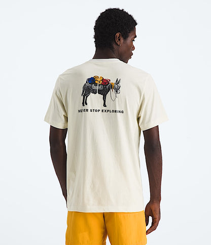 The North Face Men Evolution Pack Short-Sleeve TeeGraphic TNF Black White Dune