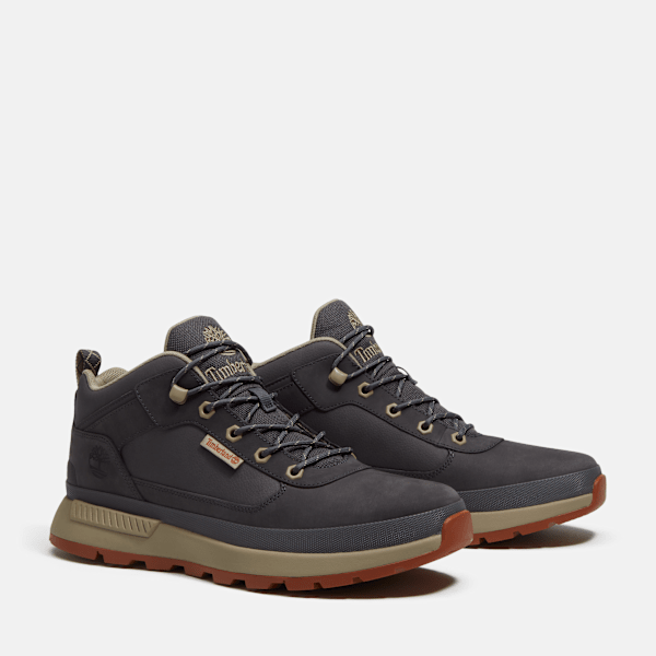 Timberland Field Trekker Sneaker Dark Grey Nubuck/Medium Brown Men'S