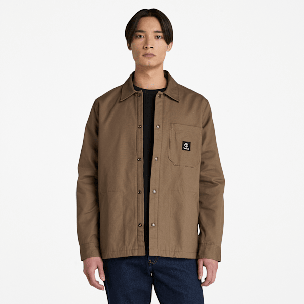 Timberland Fleece Lined Overshirt Chocolate Chip Men'S