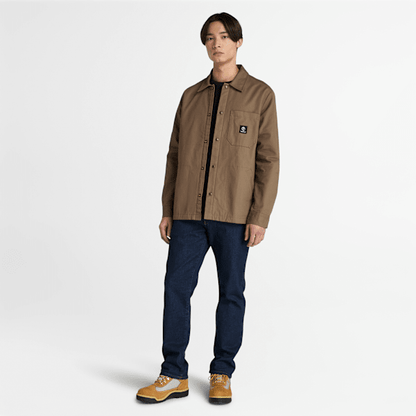 Timberland Fleece Lined Overshirt Chocolate Chip Men'S