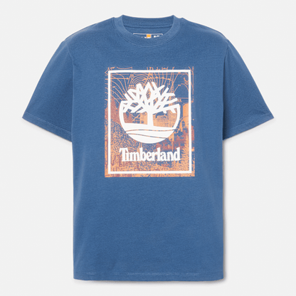 Timberland Front Seasonal Stack Logo Graphic T-Shirt Dark Blue Men'S