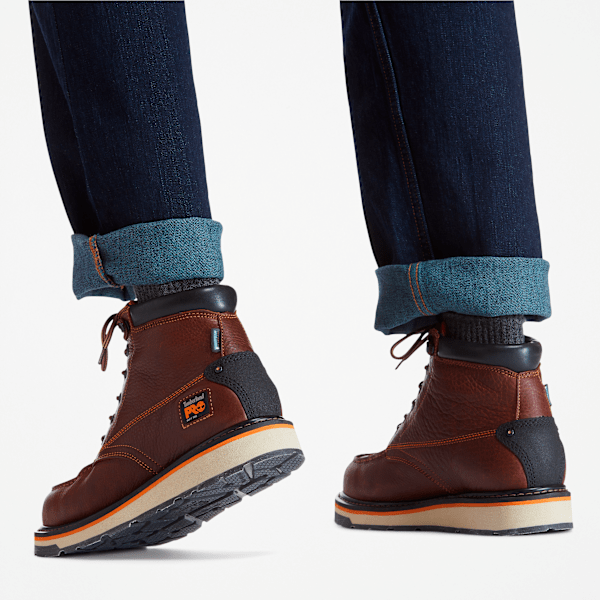 Timberland Gridworks 6" Waterproof Work Boot Rancher Brown Men'S