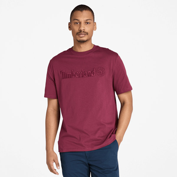 Timberland Hampton Short-Sleeve T-Shirt Burgundy Men'S