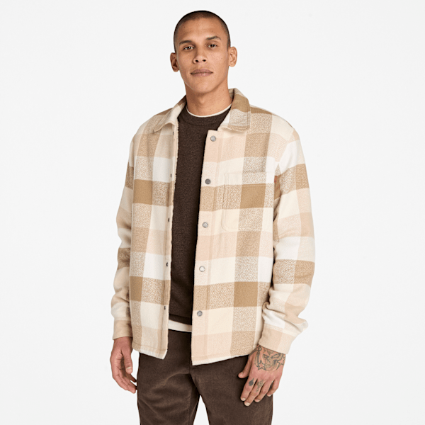 Timberland High-Pile Lined Overshirt Light Beige Men'S