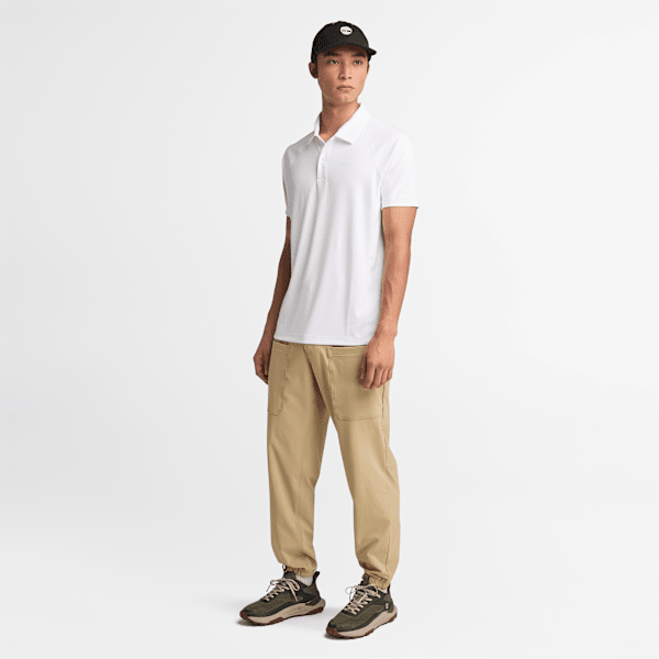 Timberland Instant Coolness Short-Sleeve Polo Shirt White Men'S