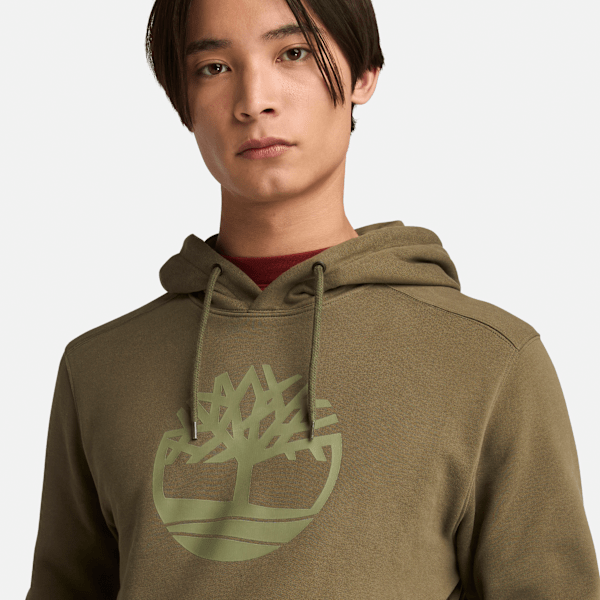 Timberland Kennebec River Tree Logo Hoodie Leaf Green Men'S
