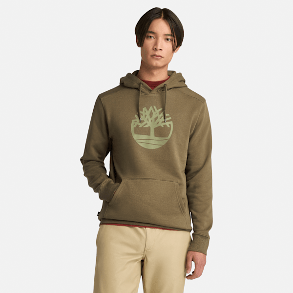Timberland Kennebec River Tree Logo Hoodie Leaf Green Men'S