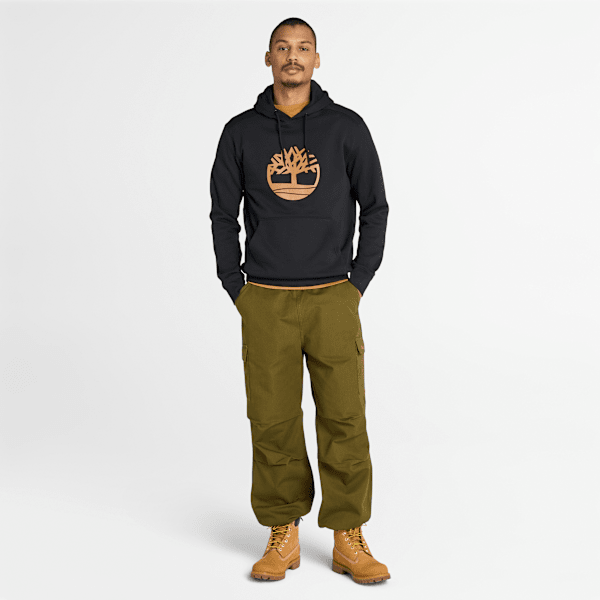 Timberland Kennebec River Tree Logo Hoodie Black/Wheat Men'S