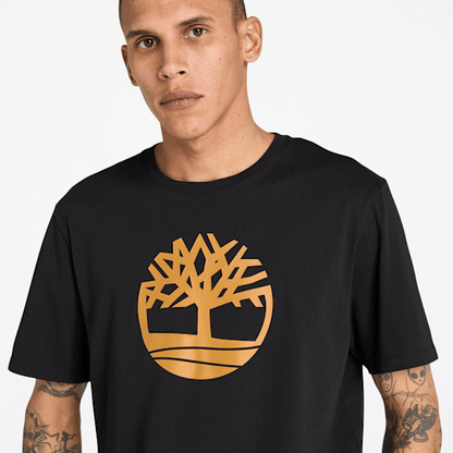 Timberland Kennebec River Tree Logo T-Shirt Black/Wheat Men'S