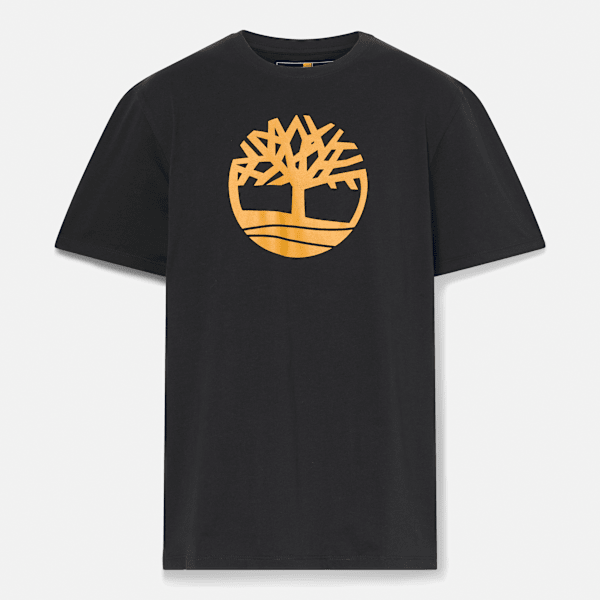 Timberland Kennebec River Tree Logo T-Shirt Black/Wheat Men'S