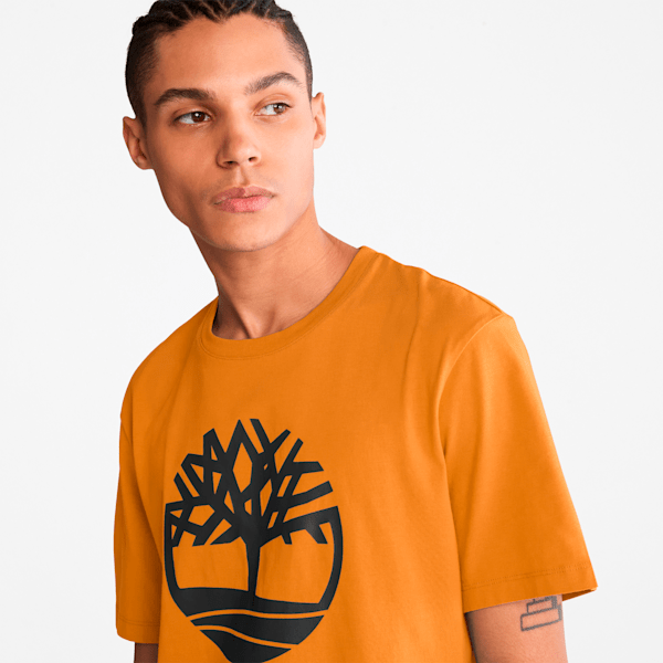 Timberland Kennebec River Tree Logo T-Shirt Wheat Men'S
