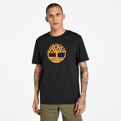 Timberland Kennebec River Tree Logo T-Shirt Black/Wheat Men'S