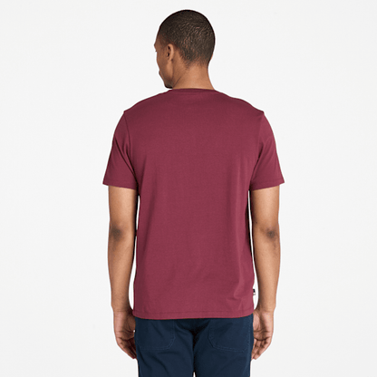 Timberland Kennebec River Tree Logo T-Shirt Burgundy Men'S